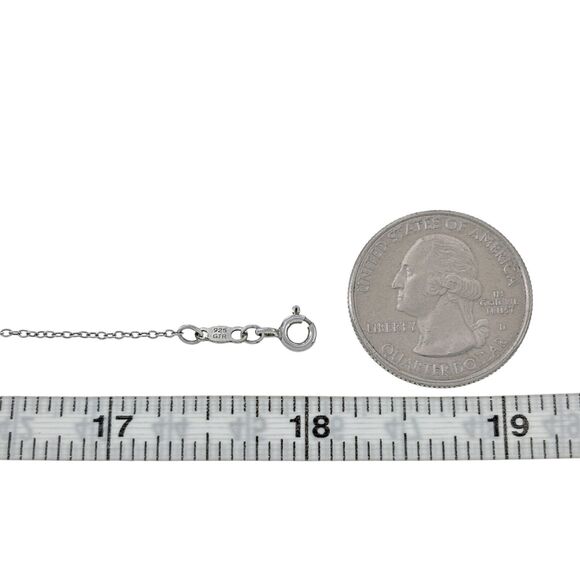 Vintage GTR Sterling Silver 925 1.2mm Cable Link Chain Necklace 18" - Picture 2 of 3